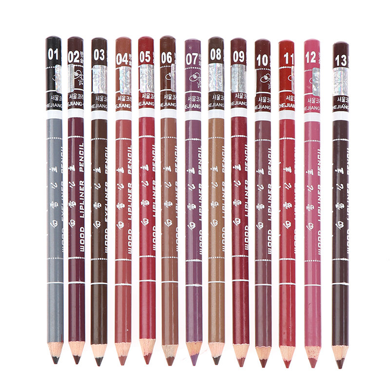 Lip Liner Pencil - Profesyonel ahşap dudak kalemi su geçirmez
