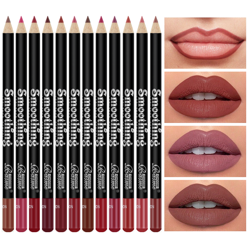 Lip Liner Pencil - 12 Renk Çıplak Mat Ruj Kalemi