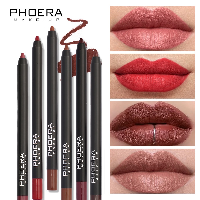 Lip Liner Pencil - 13 Renk Ruj Moda Taşınabilir Dudak