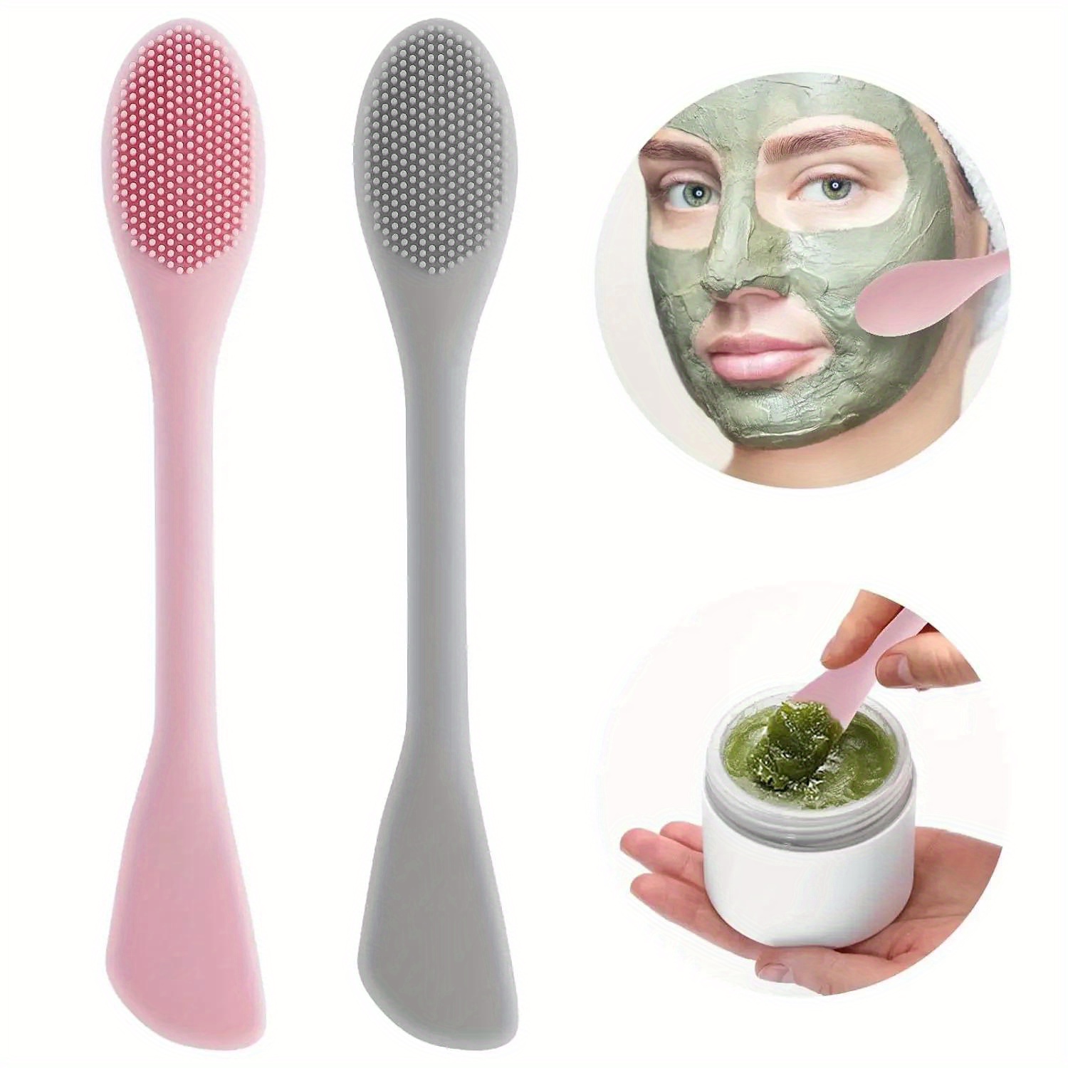 Beauty Queen Makeup - Çift Kafa Yüz Maskesi Fırça Silikon
