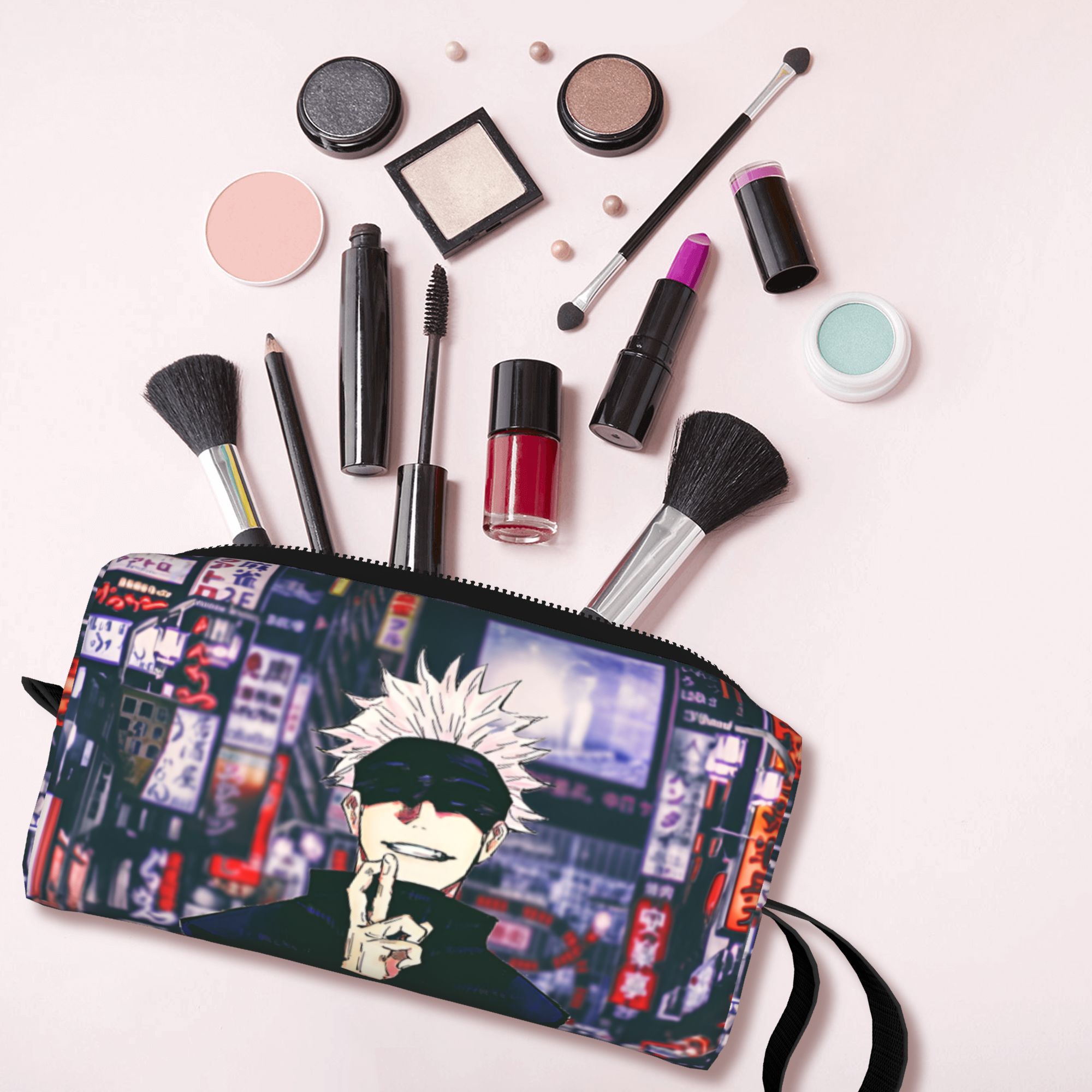 J Beauty Makeup - Özel J-Jujutsus K-Kaisens Seyahat Kozmetik Çantası