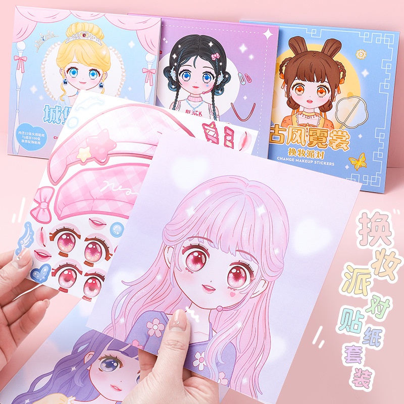 Beauty Makeup For Kids - 1 adet makyaj değişim çıkartmalar çocuk