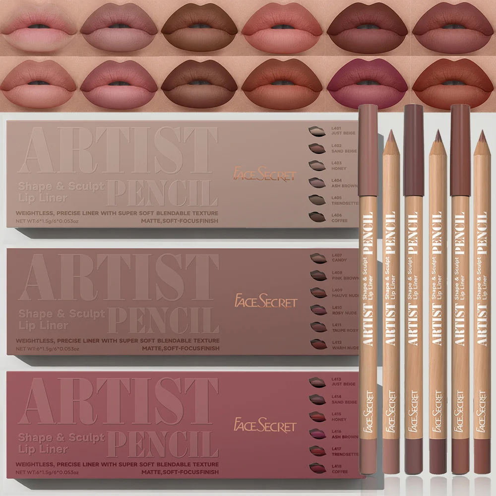 Lip Liner Pencil - 6'lı Set Artist Face Secret Dudak
