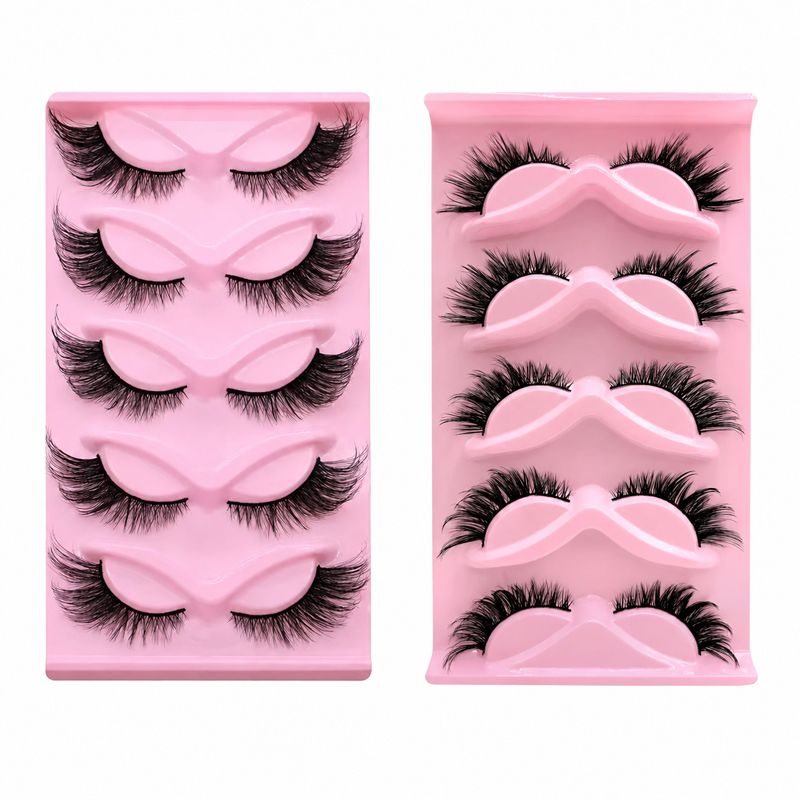 Beauty Makeup Look - 5 Çift 2 Stil Tüylü Takma