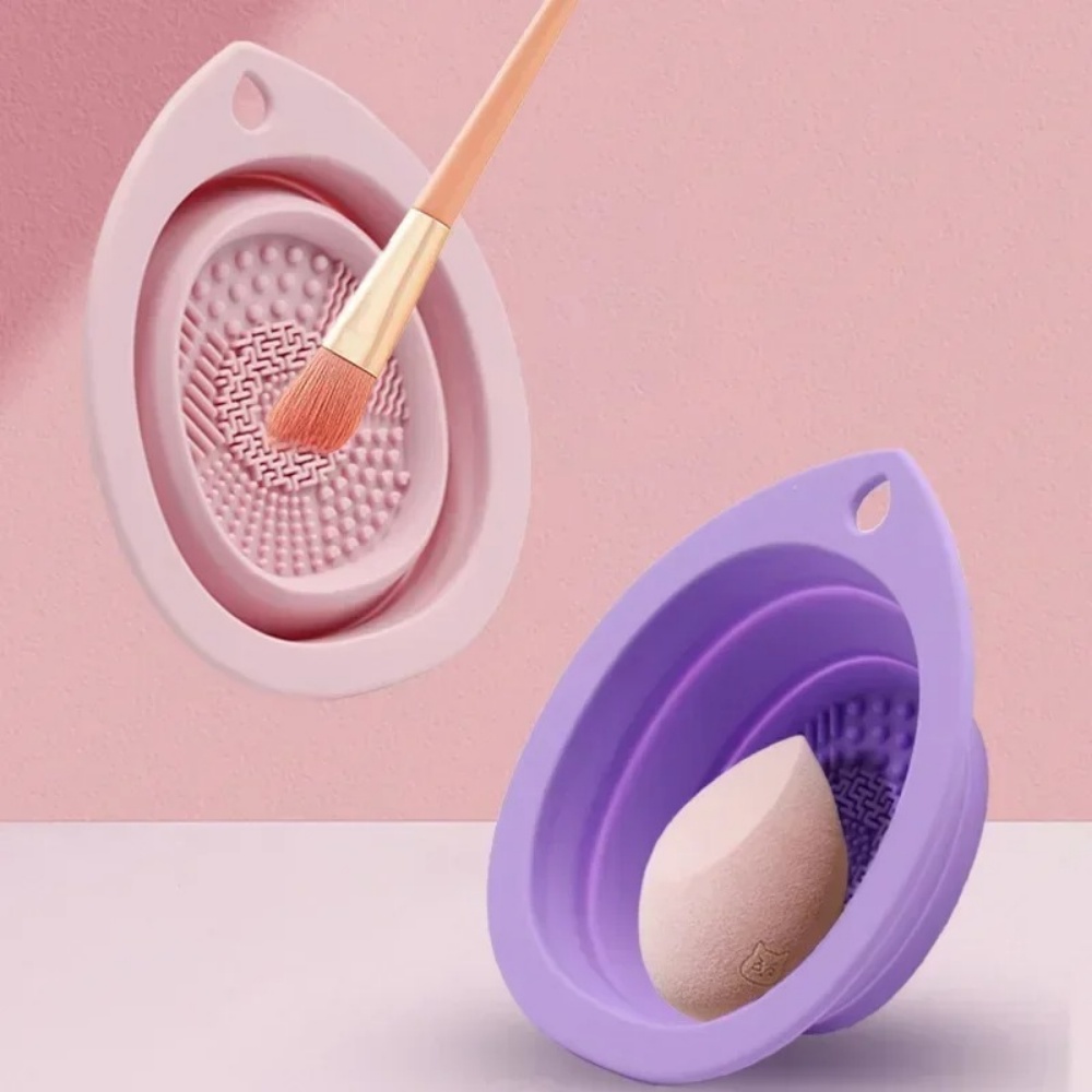 Beauty Makeup Brushes - Silikon Makyaj Fırçası Temizleme Kasesi Katlanabilir
