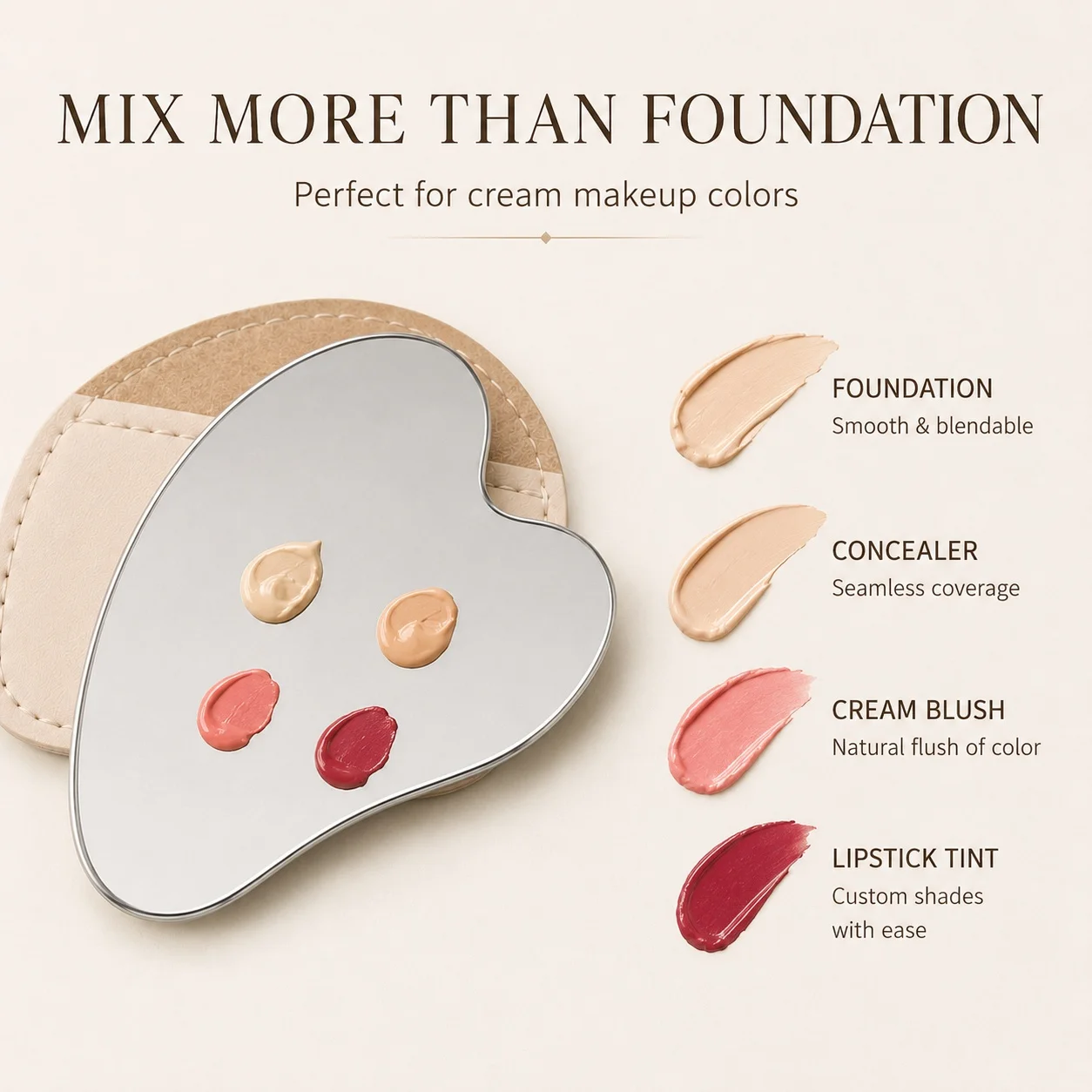 Kalp Şeklinde Paslanmaz Çelik  - Beauty Makeup Foundation incelemesi ve fiyatı