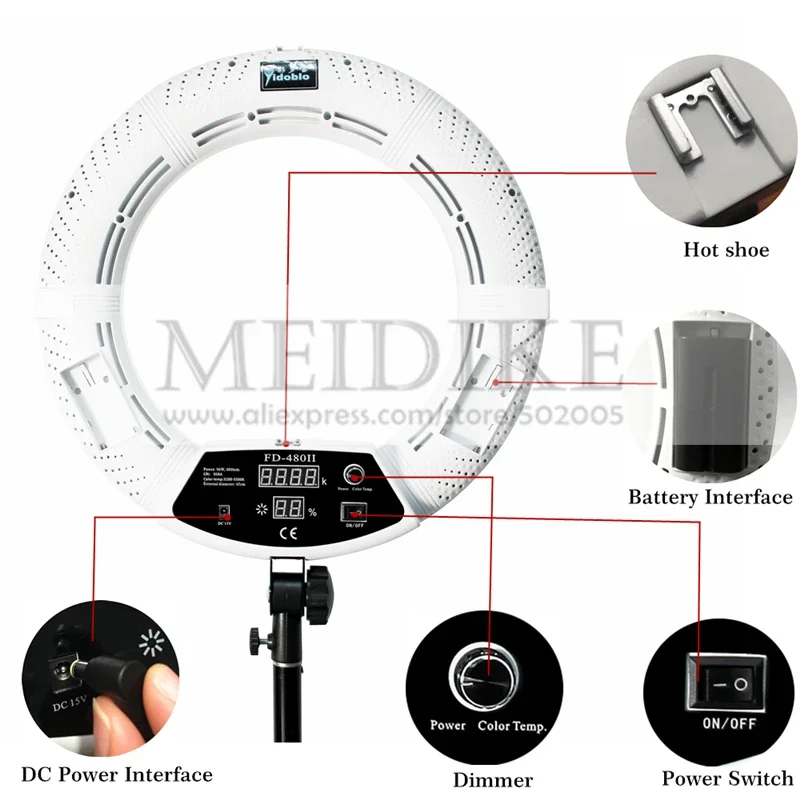 Yidoblo 96W Halka Işık FD-480  - Beauty And Makeup Studio incelemesi ve fiyatı