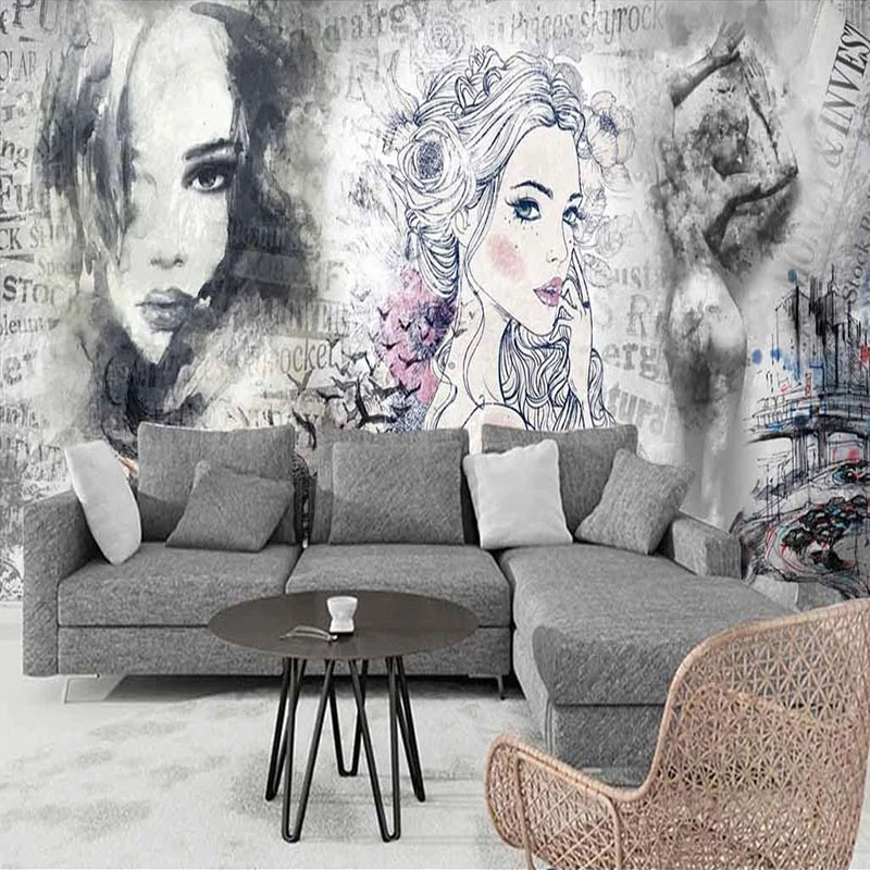 Özel 3D Duvar Resmi Retro Moda - Beauty Makeup Wallpaper incelemesi ve fiyatı