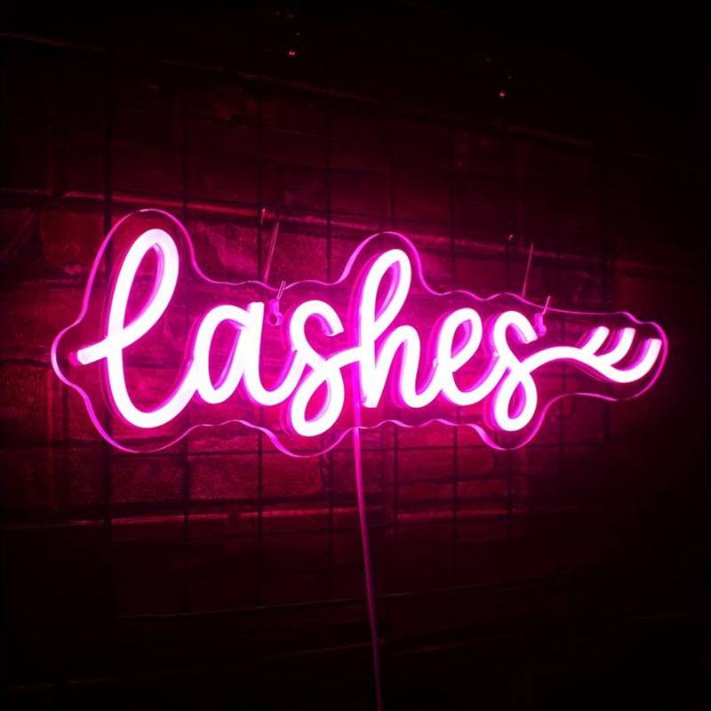 Pembe LED Kirpikler Neon Tabel - Beauty And Makeup Studio incelemesi ve fiyatı