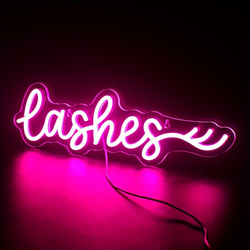 Pembe LED Kirpikler Neon Tabel - Beauty And Makeup Studio incelemesi ve fiyatı